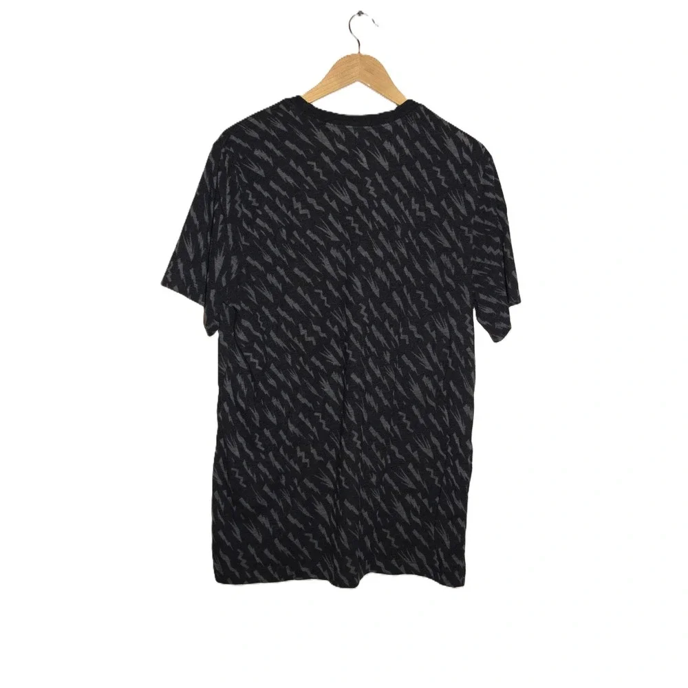 Nike T-Shirt Mens Large Black Dri-FIT Abstract Print Excellent Short Sleeve Tee